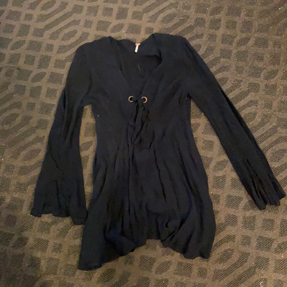 Free People Tunic Dress Black